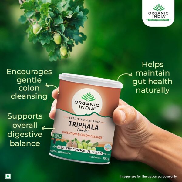 Organic India Triphala Powder - 100g, Supports Immune System, Colon & Digestion, - Image 4
