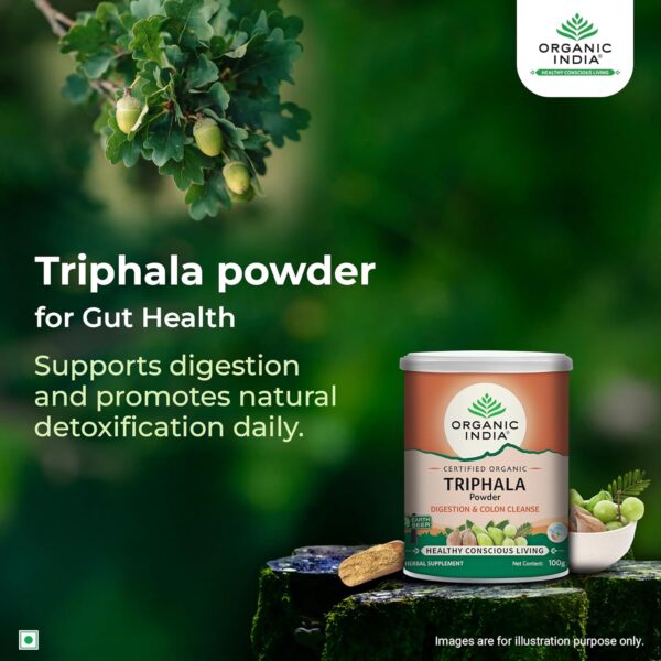 Organic India Triphala Powder - 100g, Supports Immune System, Colon & Digestion, - Image 3
